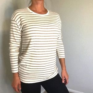 Beige stripe sweater, NWT, size XS